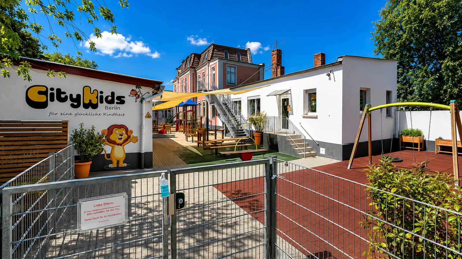 Außenansicht der Kita Dschungelbande in der Eitelstraße
